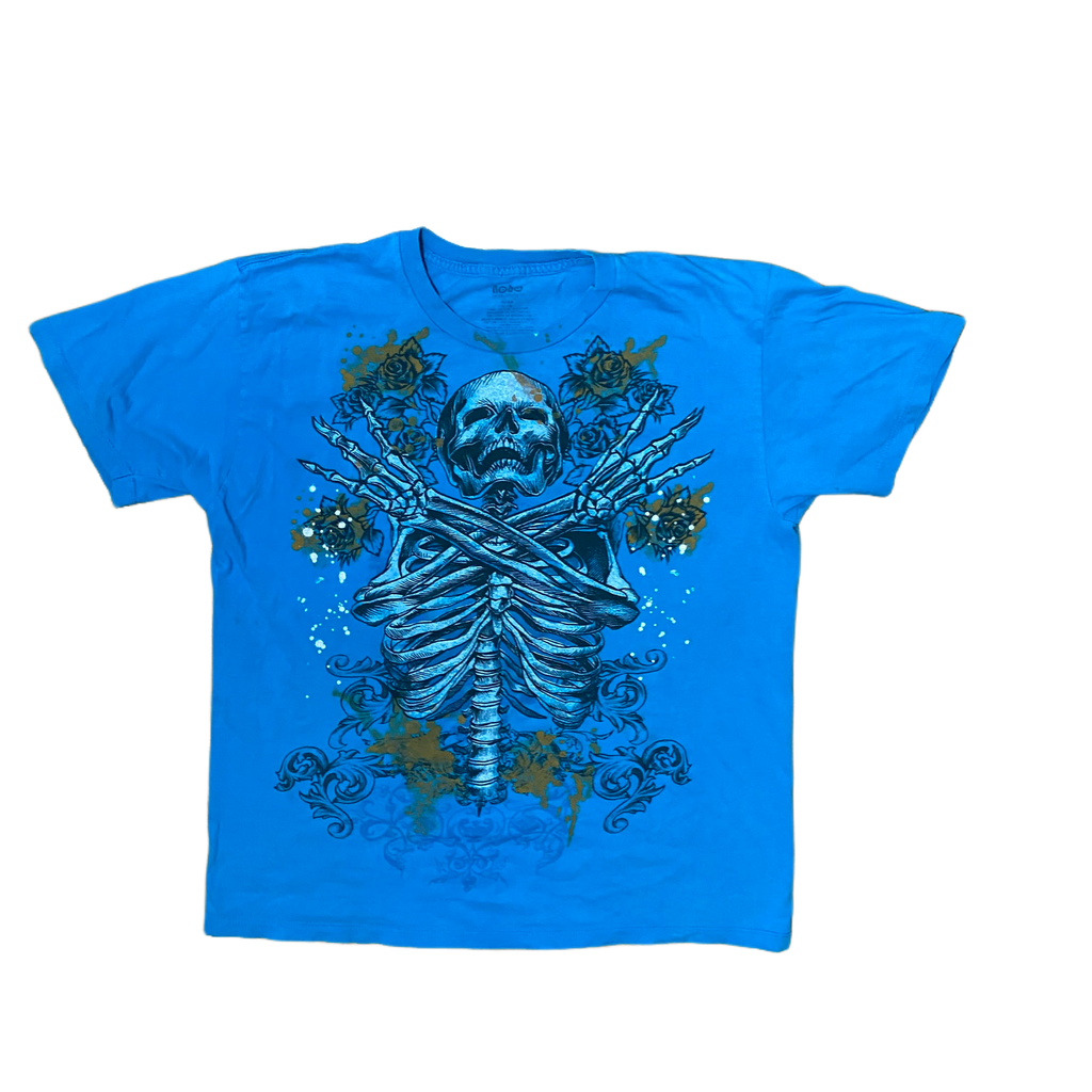 Blue Skeleton Tee